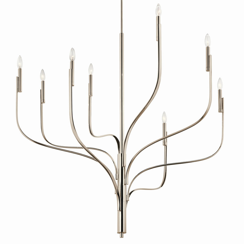 Kichler 52675PN Eight Light Chandelier, Polished Nickel (4)