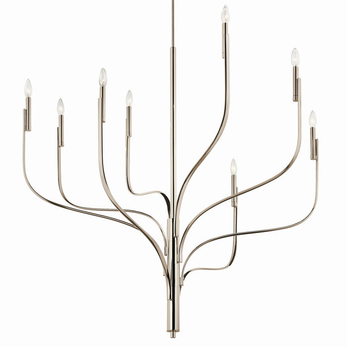 Kichler 52675PN Eight Light Chandelier, Polished Nickel (4)
