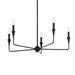 Kichler 52689BK Five Light Chandelier, Black (2)
