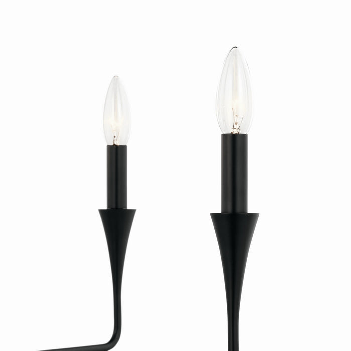 Kichler 52689BK Five Light Chandelier, Black (5)