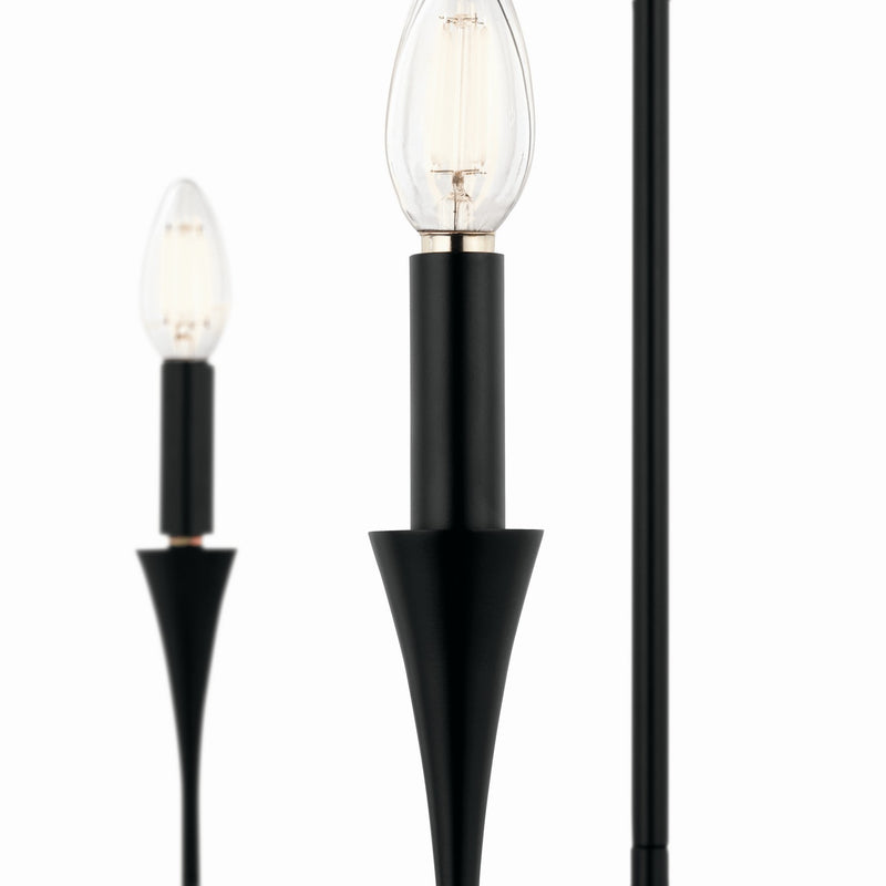 Kichler 52689BK Five Light Chandelier, Black (6)