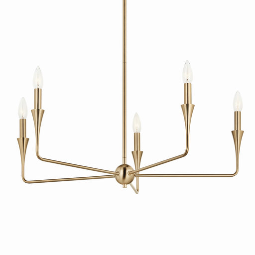 Kichler 52689CPZ Five Light Chandelier, Champagne Bronze (2)