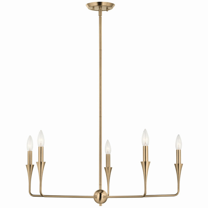 Kichler 52689CPZ Five Light Chandelier, Champagne Bronze (4)