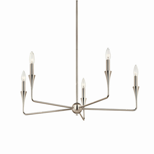 Kichler 52689PN Five Light Chandelier, Polished Nickel (2)