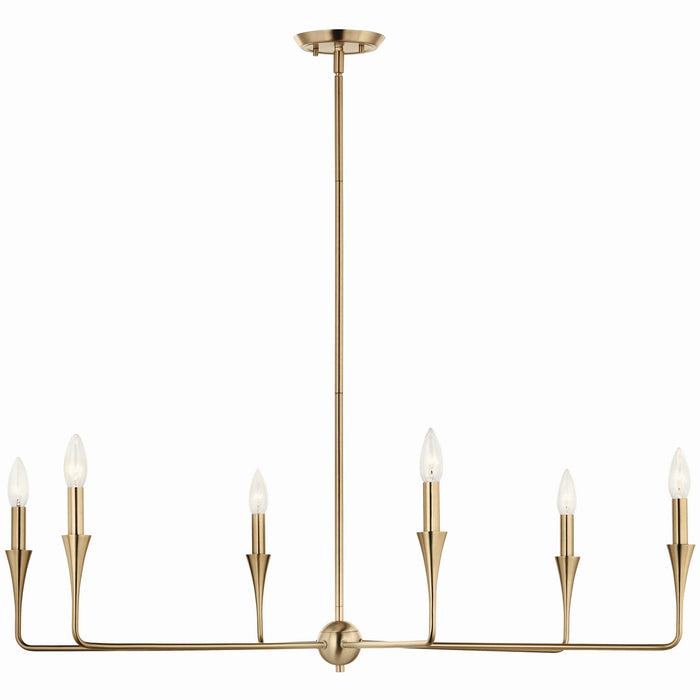 Kichler 52690CPZ Six Light Chandelier, Champagne Bronze (4)