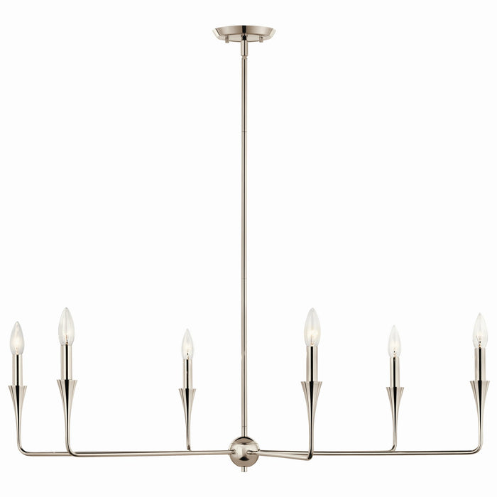 Kichler 52690PN Six Light Chandelier, Polished Nickel (4)