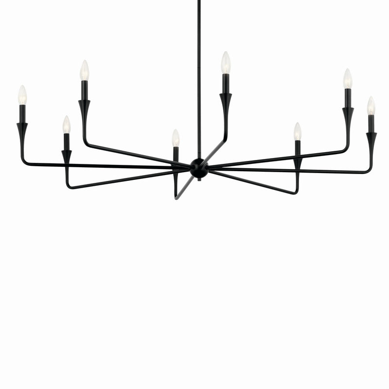 Kichler 52691BK Eight Light Chandelier, Black (2)