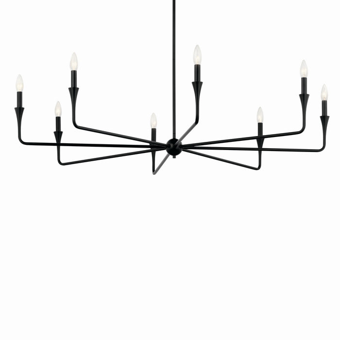 Kichler 52691BK Eight Light Chandelier, Black (2)