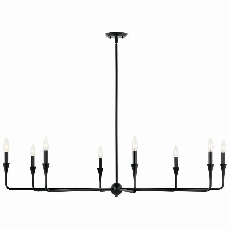 Kichler 52691BK Eight Light Chandelier, Black (4)