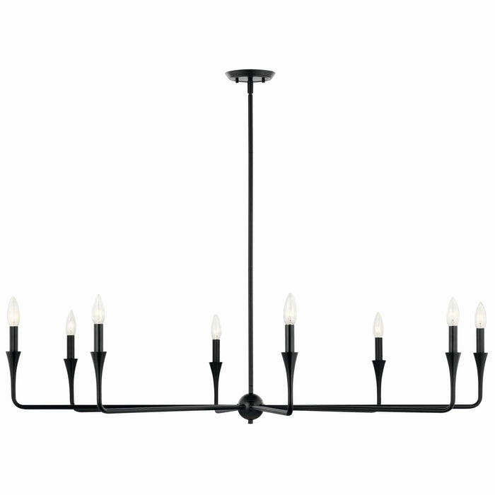 Kichler 52691BK Eight Light Chandelier, Black (4)