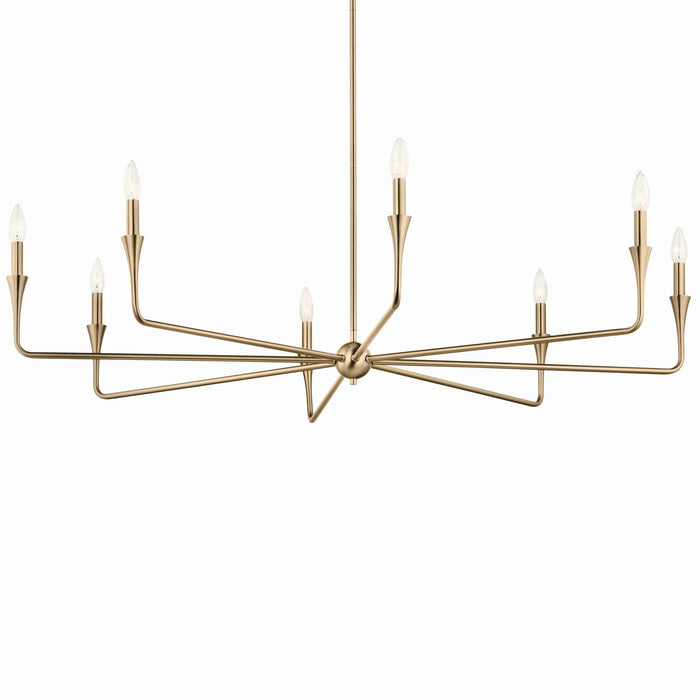 Kichler 52691CPZ Eight Light Chandelier, Champagne Bronze (2)