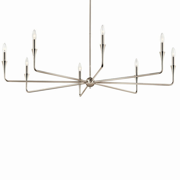 Kichler 52691PN Eight Light Chandelier, Polished Nickel (2)