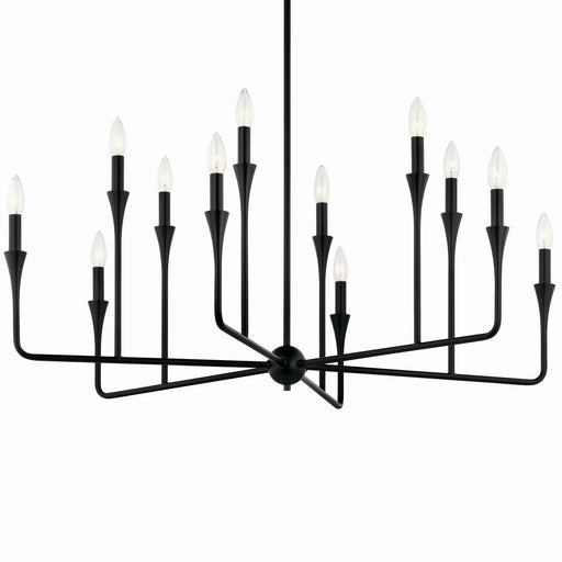 Kichler 52692BK 12 Light Chandelier, Black (2)