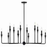 Kichler 52692BK 12 Light Chandelier, Black (4)