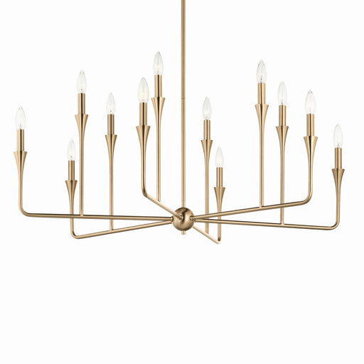 Kichler 52692CPZ 12 Light Chandelier, Champagne Bronze (2)