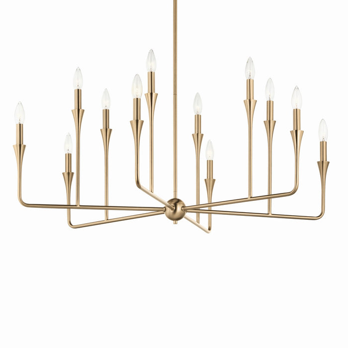 Kichler 52692CPZ 12 Light Chandelier, Champagne Bronze (2)