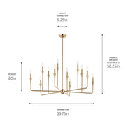 Kichler 52692CPZ 12 Light Chandelier, Champagne Bronze (5)