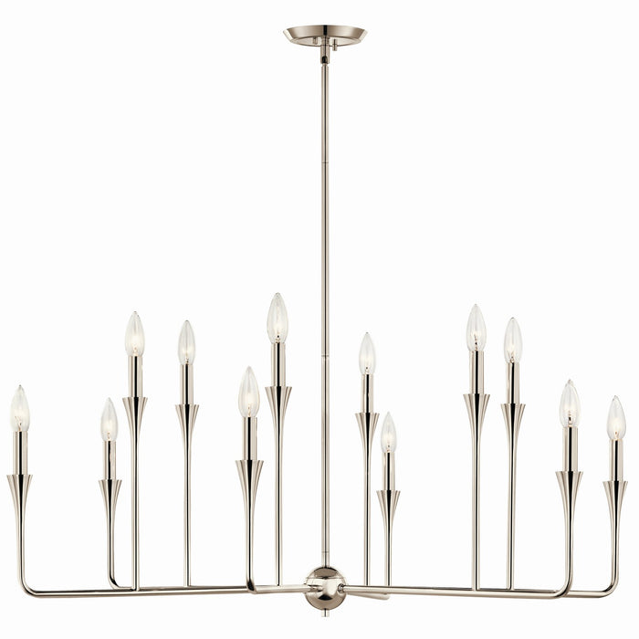 Kichler 52692PN 12 Light Chandelier, Polished Nickel (4)