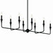 Kichler 52693BK Eight Light Linear Chandelier, Black (2)