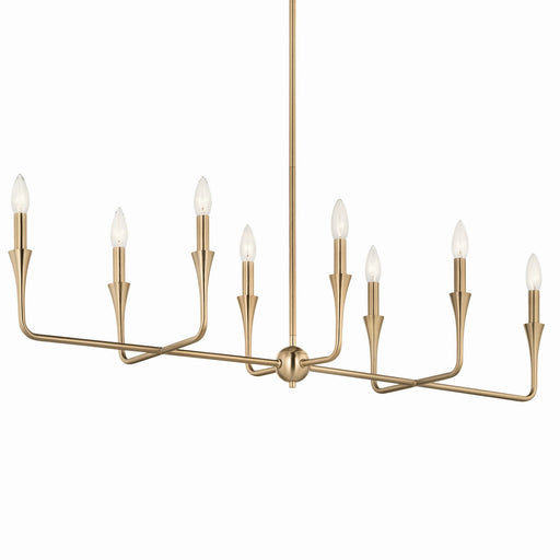 Kichler 52693CPZ Eight Light Linear Chandelier, Champagne Bronze (2)