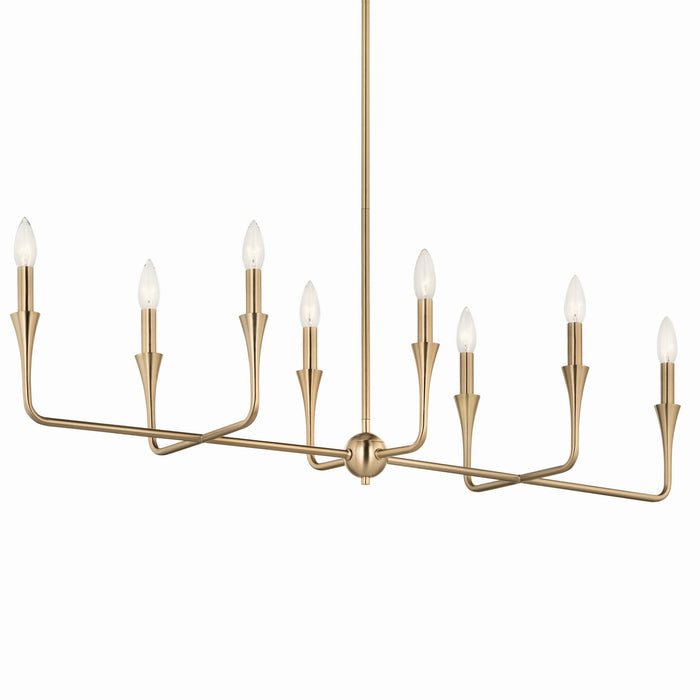 Kichler 52693CPZ Eight Light Linear Chandelier, Champagne Bronze (2)