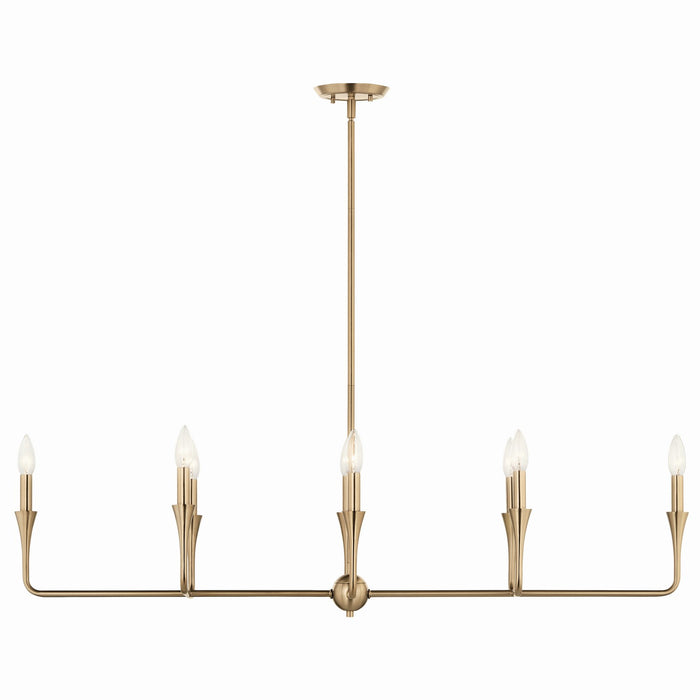 Kichler 52693CPZ Eight Light Linear Chandelier, Champagne Bronze (4)