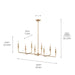 Kichler 52693CPZ Eight Light Linear Chandelier, Champagne Bronze (5)
