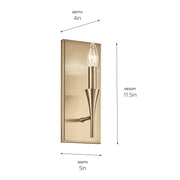 Kichler 52694CPZ One Light Wall Sconce, Champagne Bronze (5)