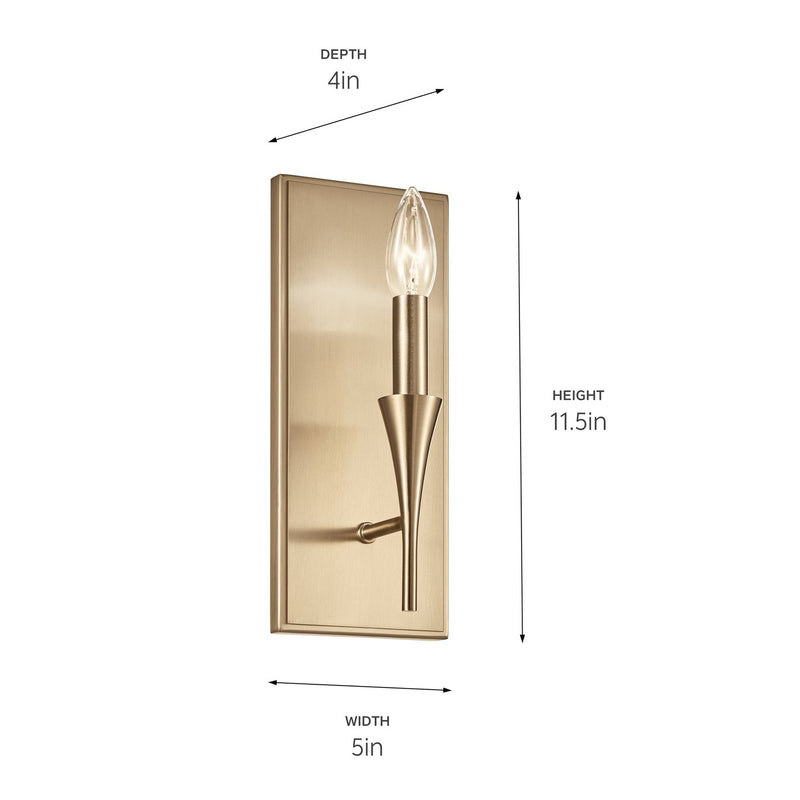 Kichler 52694CPZ One Light Wall Sconce, Champagne Bronze (5)