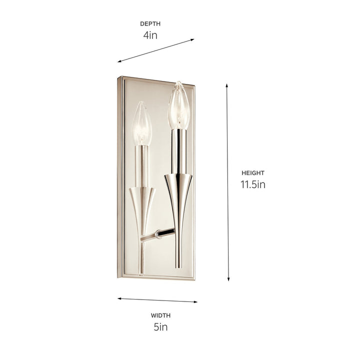 Kichler 52694PN One Light Wall Sconce, Polished Nickel (5)