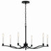 Kichler 52695BK Six Light Chandelier, Black (5)
