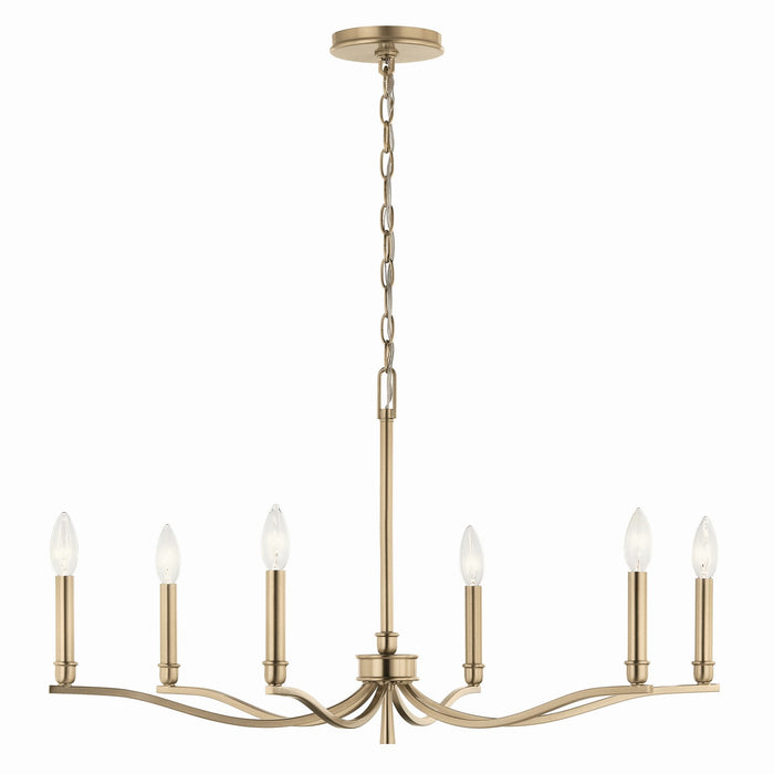 Kichler 52695CPZ Six Light Chandelier, Champagne Bronze (4)