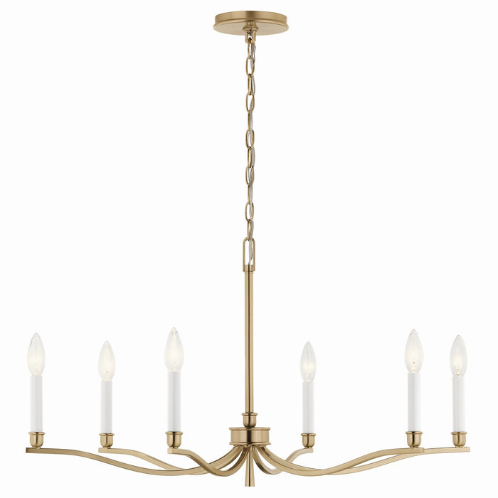 Kichler 52695CPZ Six Light Chandelier, Champagne Bronze (5)