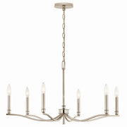 Kichler 52695PN Six Light Chandelier, Polished Nickel (4)