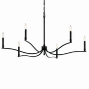 Kichler 52696BK Six Light Chandelier, Black (2)