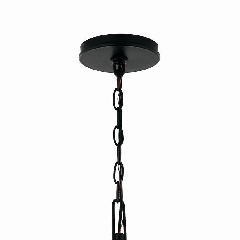 Kichler 52696BK Six Light Chandelier, Black (3)