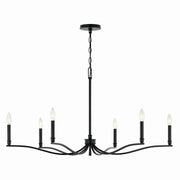 Kichler 52696BK Six Light Chandelier, Black (4)