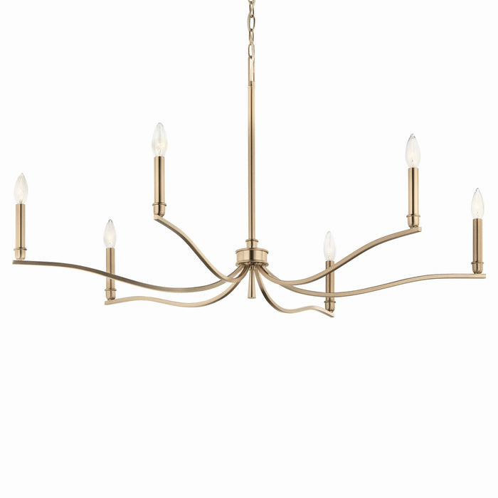 Kichler 52696CPZ Six Light Chandelier, Champagne Bronze (2)