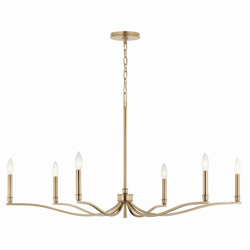 Kichler 52696CPZ Six Light Chandelier, Champagne Bronze (4)