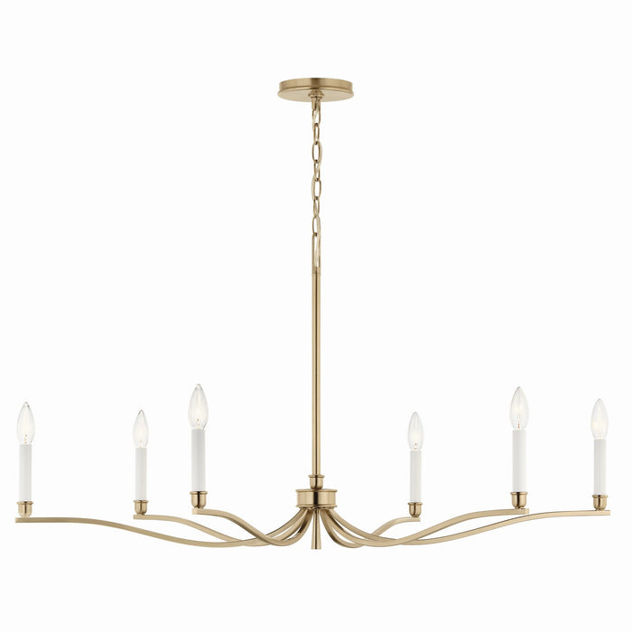 Kichler 52696CPZ Six Light Chandelier, Champagne Bronze (5)