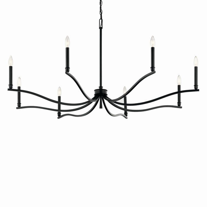 Kichler 52697BK Eight Light Chandelier, Black (2)