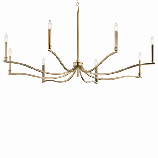 Kichler 52697CPZ Eight Light Chandelier, Champagne Bronze (2)