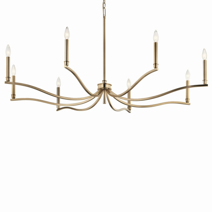 Kichler 52697CPZ Eight Light Chandelier, Champagne Bronze (2)
