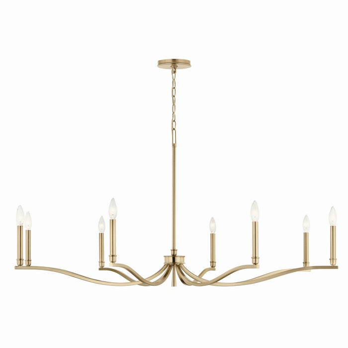 Kichler 52697CPZ Eight Light Chandelier, Champagne Bronze (4)