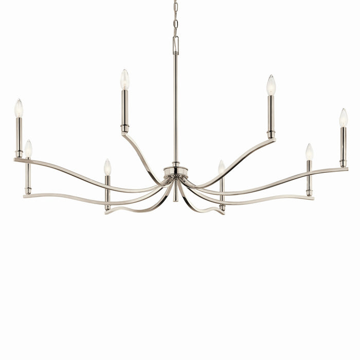 Kichler 52697PN Eight Light Chandelier, Polished Nickel (2)
