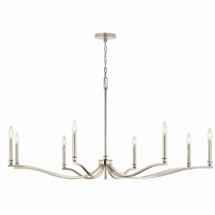 Kichler 52697PN Eight Light Chandelier, Polished Nickel (4)