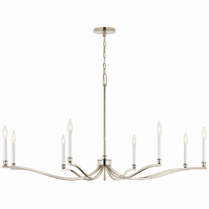 Kichler 52697PN Eight Light Chandelier, Polished Nickel (5)