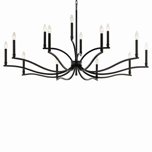 Kichler 52698BK 14 Light Chandelier, Black (2)