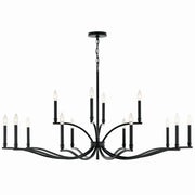 Kichler 52698BK 14 Light Chandelier, Black (4)