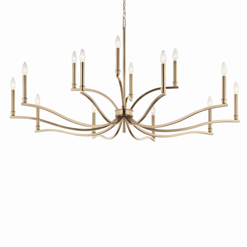 Kichler 52698CPZ 14 Light Chandelier, Champagne Bronze (2)